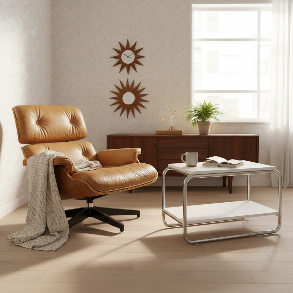 ミッドセンチュリーモダンのコーディネート例